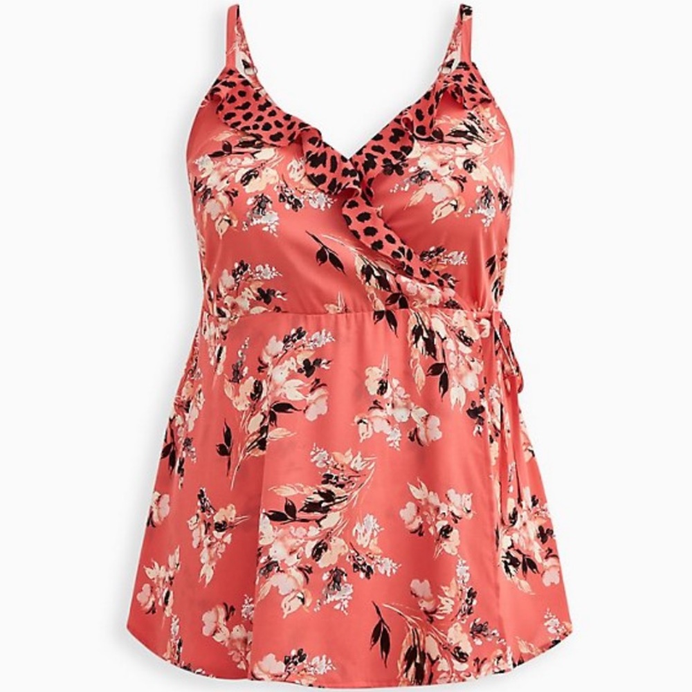 Torrid Surplice Ruffle Georgette Top